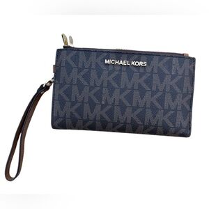 Michael Michael Kors 
Jet Set Travel Large Double Zip Wristlet Wallet - Brown